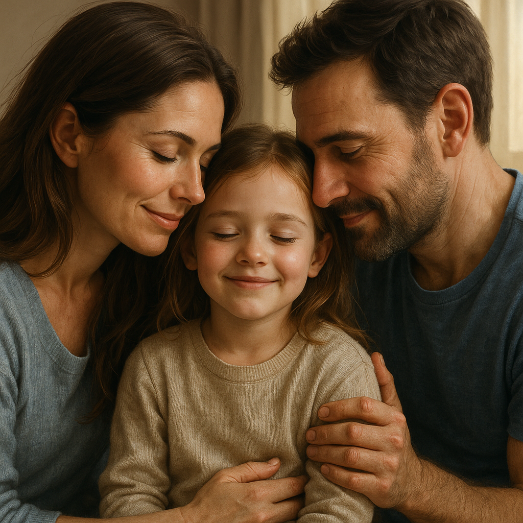 Momento emocional entre pais e filhos